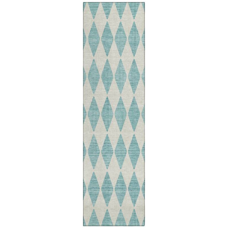 Machine Washable Indoor/ Outdoor Chantille Diamonds Rug