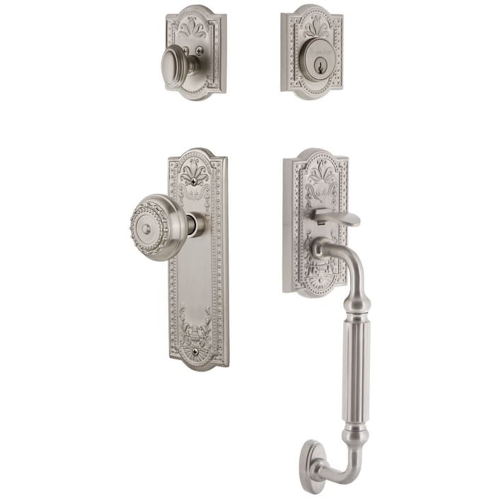 Grandeur Parthenon Solid Brass Rose Single Cylinder Keyed Entry