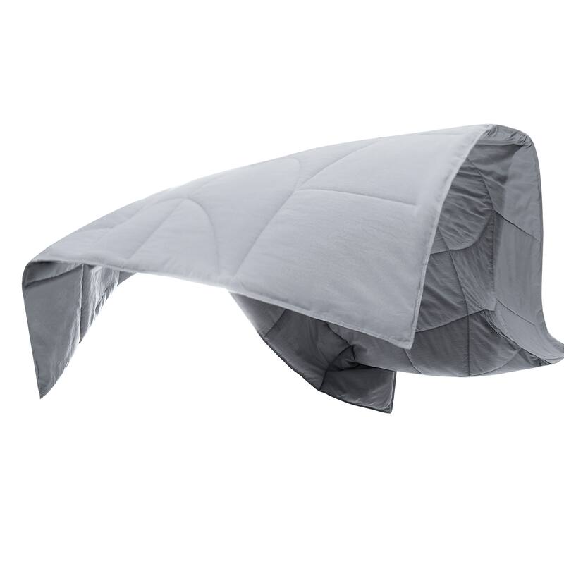 Quilted Ergonomic Design Throw Blanket 50" x 70" Grey