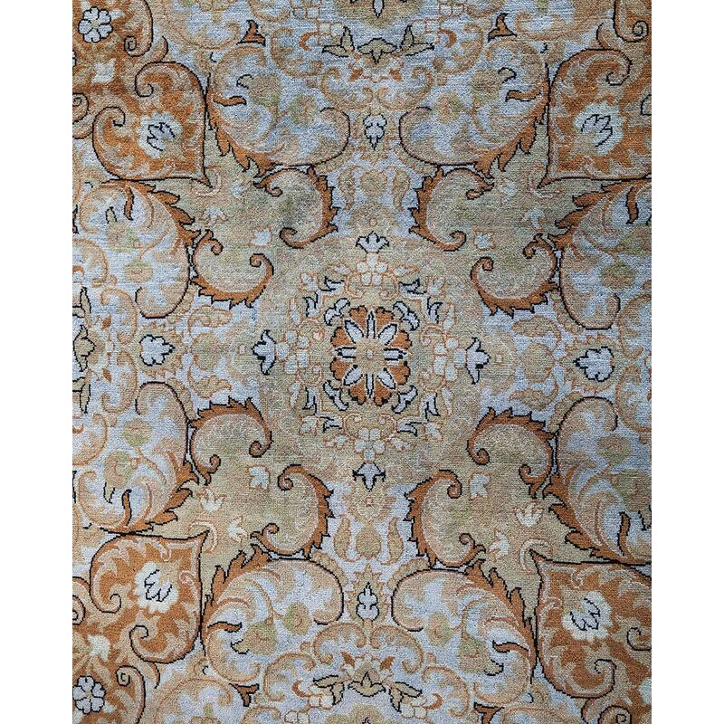 Overdyed, One-of-a-Kind Hand-Knotted Area Rug - Gray - 10' 1" x 13' 9"