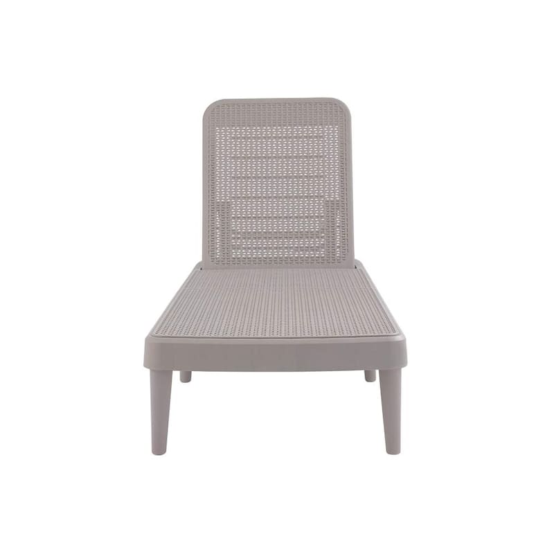 Mahina Resin Outdoor Chaise Lounge Chair by Havenside Home - Taupe