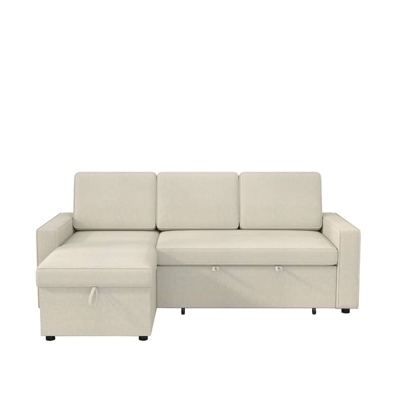 85.8" Pull Out Sleeper Sofa With USB Port And T-pyce Port