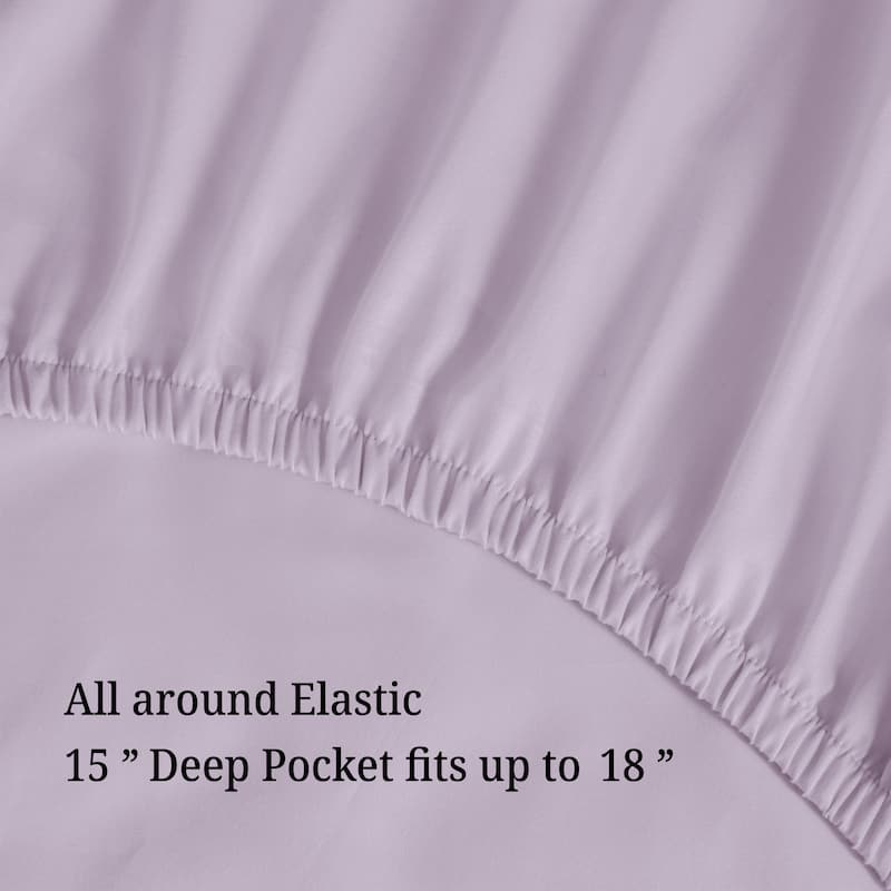 Superior Egyptian Cotton Sateen 300-Thread Count Solid Sheet Set- Split King