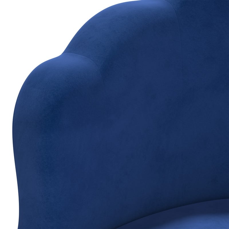 Velvet Comfortable Softness Metal Legs Loveseat Sofa
