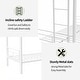 preview thumbnail 6 of 13, White Twin over Twin Metal Bunk Bed with High Guardrail
