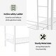 preview thumbnail 6 of 13, White Twin over Twin Size Metal Bunk Bed with High Guardrail