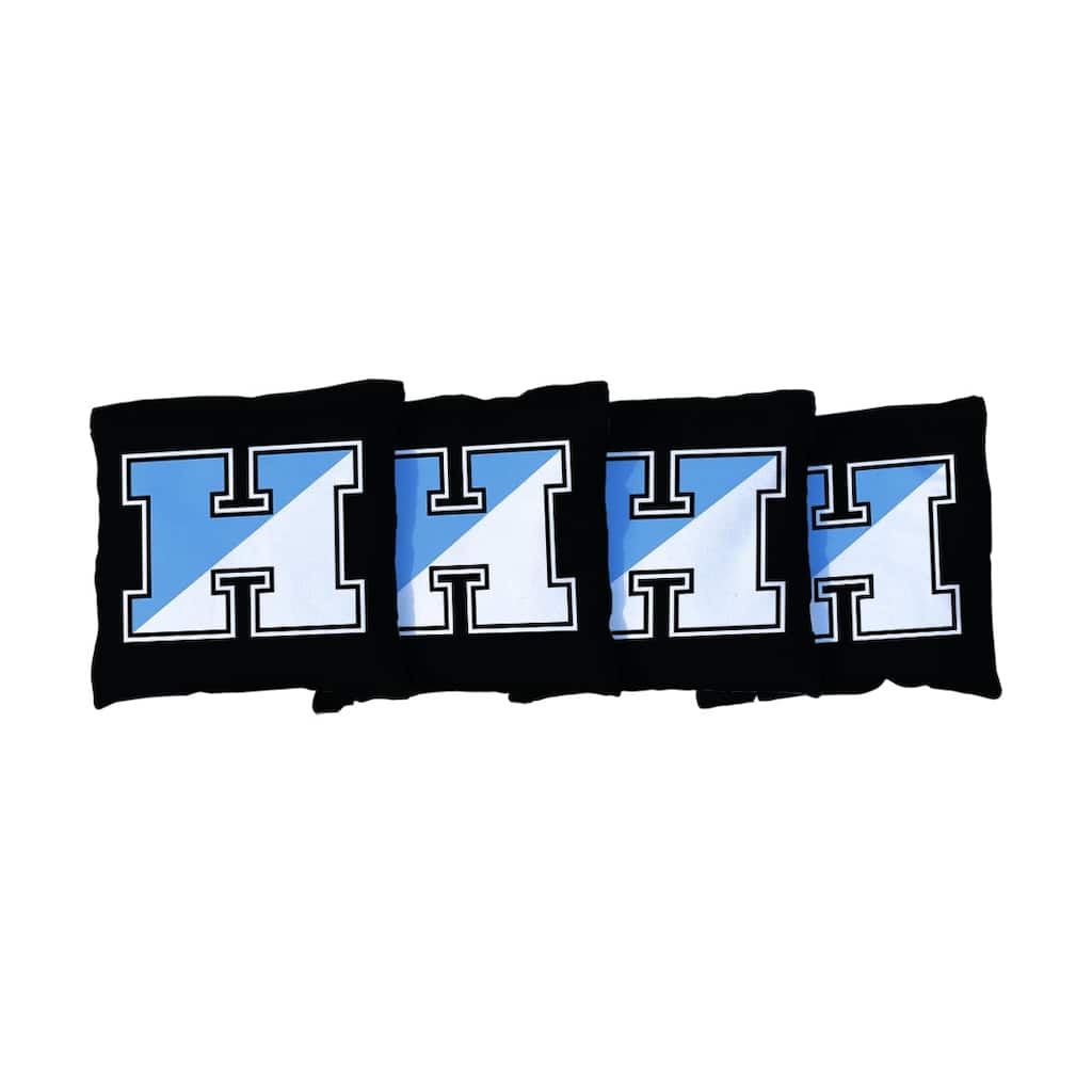 Johns Hopkins Blue Jays Black Cornhole Bags