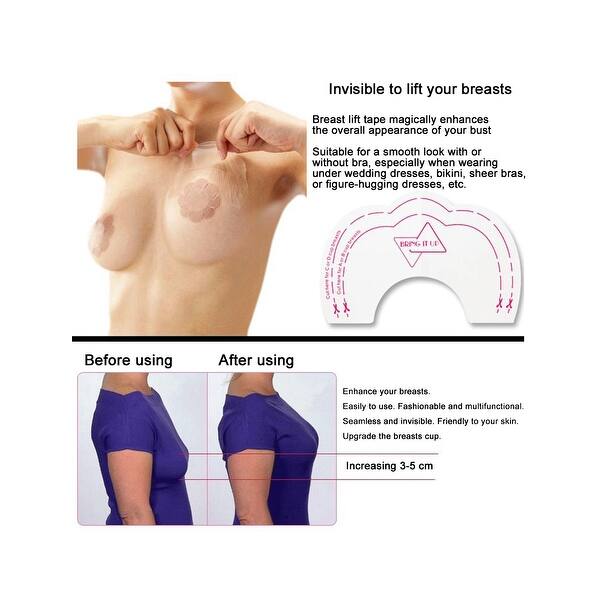 Shop Women U Shape Strapless Breast Lift Self Adhesive Bra 5 Pairs