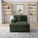 preview thumbnail 2 of 11, Modern Corduroy Indoor Chaise Lounge Couch with Pillows