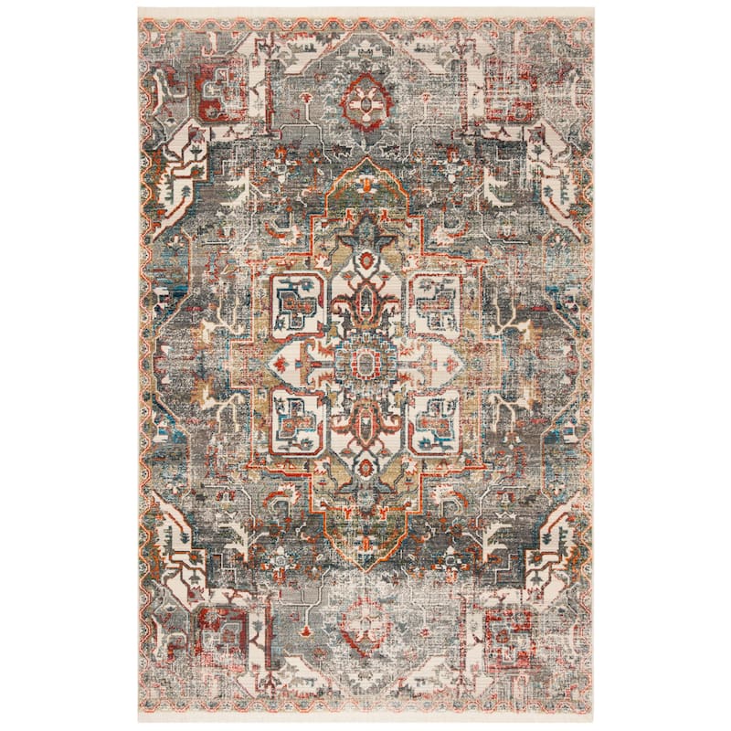 SAFAVIEH Vintage Persian Serap Oriental Distressed Rug - 4' x 6' - Charcoal/Olive