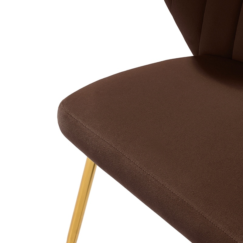 Aruna 20" Modern Velvet Tufted Back Accent Chair with Metal Legs by HULALA HOME