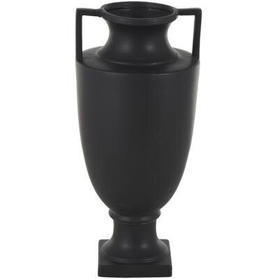 Ceramic Sleek Amphora Vase with Handles - Black or White - Roche River Decor