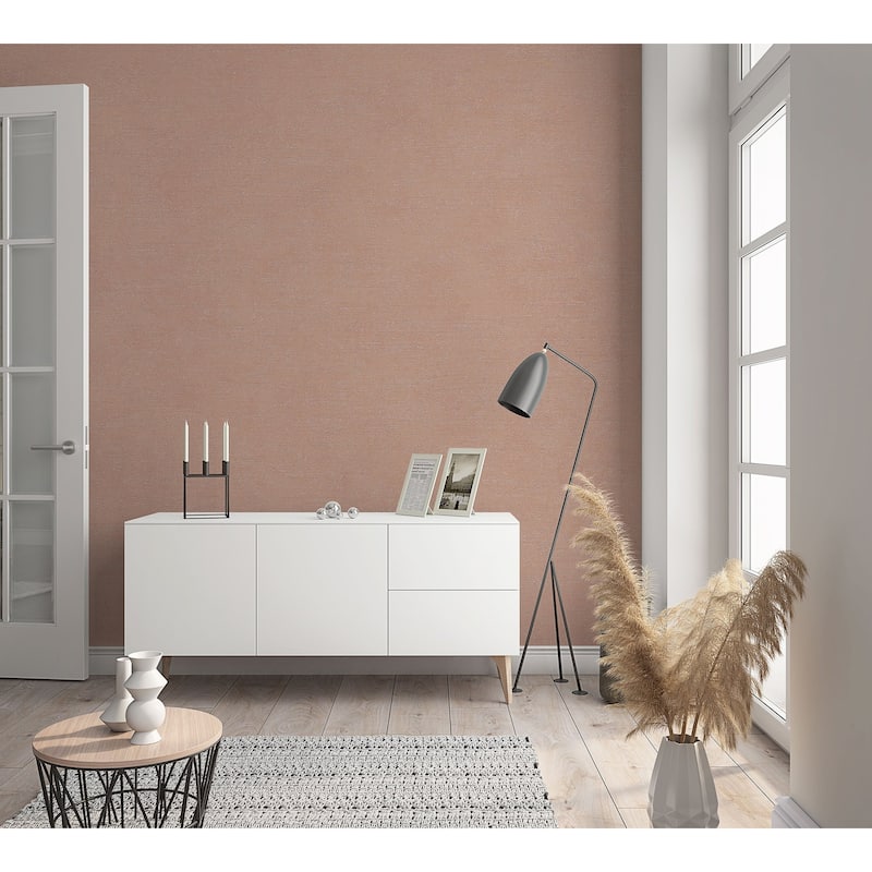 Galerie Wallcoverings Flora Plain Texture Vinyl on Non-woven Lustre Wallpaper Roll