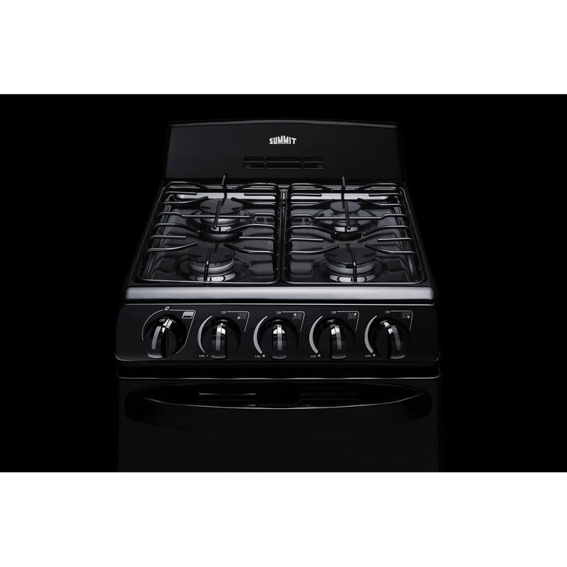 Summit RG201 20" Wide 4 Burner Natural Gas Rangetop with Broiler