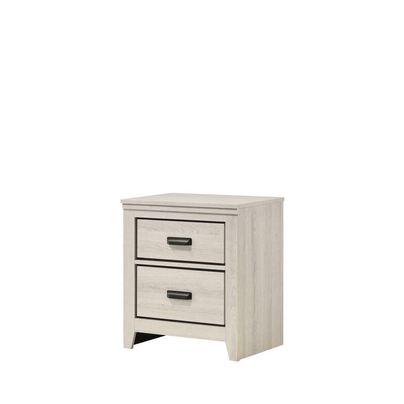 2-Drawer Nightstand End Table - Beige