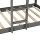 preview thumbnail 6 of 7, Gray Playhouse Inspired Twin-Over-Twin Bunk Bed with Roof