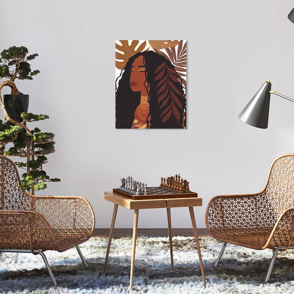 Wynwood Studio Fashion and Glam Nature Terracotta Diva Brown and Tropical Wall Art Canvas Print