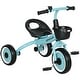preview thumbnail 40 of 48, Toddler Tricycle with Adjustable Seat, Fun Bell, Basket, and EVA Wheels for Kids 2-5 Years Blue