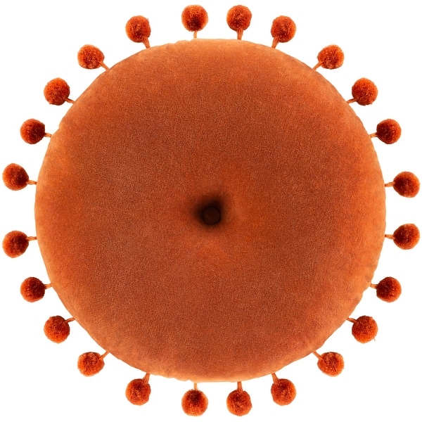round orange pillow