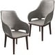 preview thumbnail 56 of 63, Vivara Set of 2 Leather Dining Chair with Padded Seat - Mid-Century Arm Chair for Home Office Bar & Kitchen