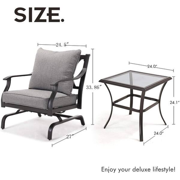 Outdoor Grand Patio Metal Rocking Chair Patio Chairs Bistro Sets Bed