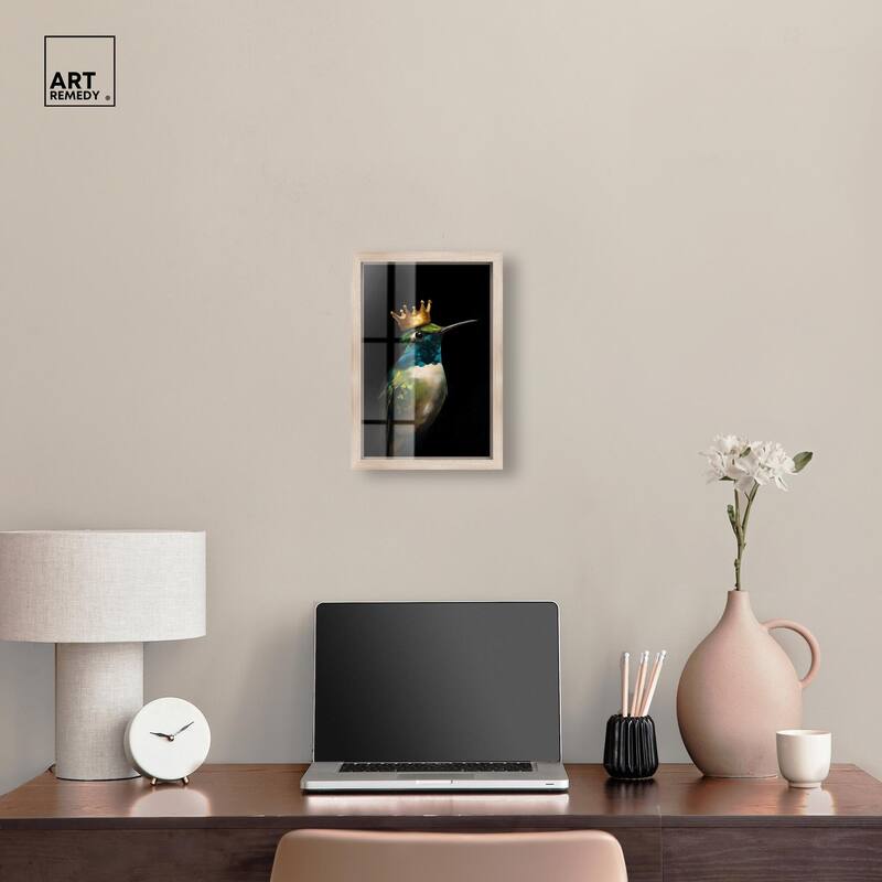 Crowned Azure Bird II Shadowbox by Art Remedy