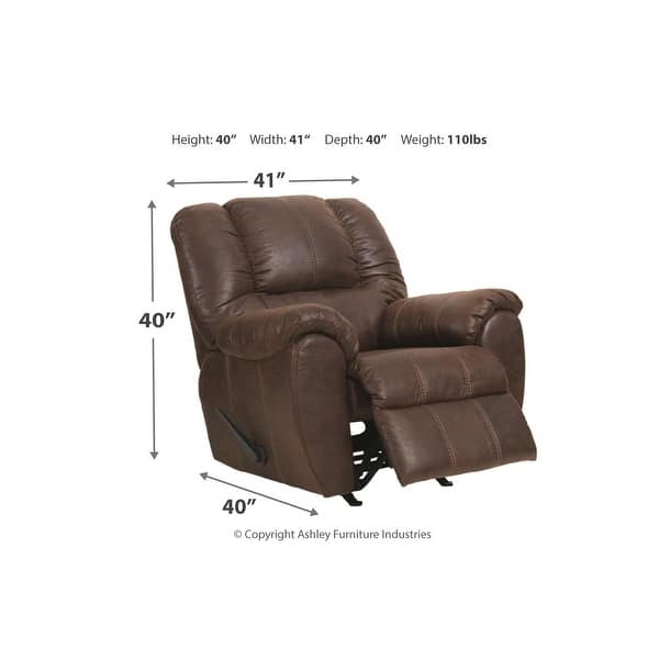 McGann Contemporary Rocker Recliner Walnut