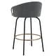 preview thumbnail 10 of 19, Set of 2 Contemporary Velvet & Metal 26" Counter Stool