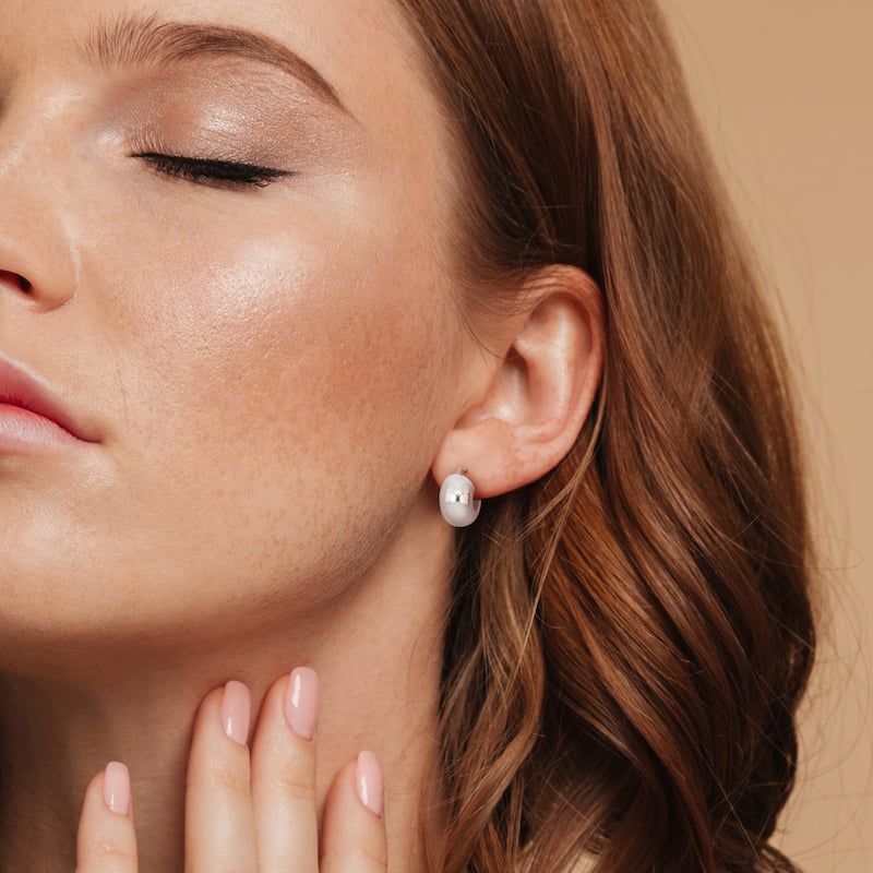 Miadora Sterling Silver Hoop Earrings
