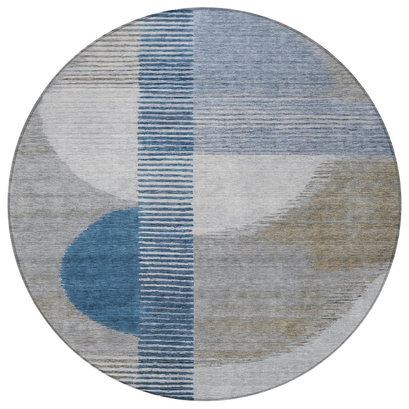 HomeRoots Geometric Transitional Rectangle Outdoor Rug
