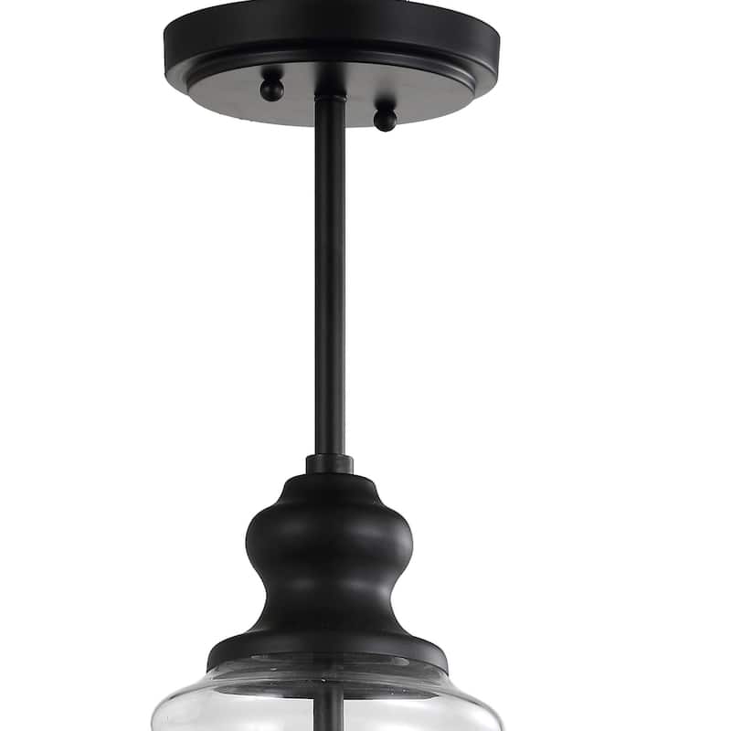 Catalina Adjustable Metal/Glass LED Pendant, Oil Rubbed Bronze by JONATHAN Y