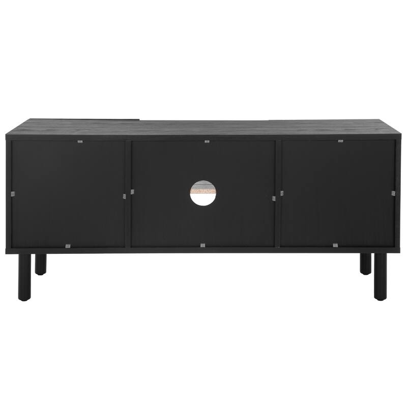 SAFAVIEH Kayleigh 2 Door 2-Shelf Media Stand - 47" W x 16" D x 21" H - 47Wx15Dx21H