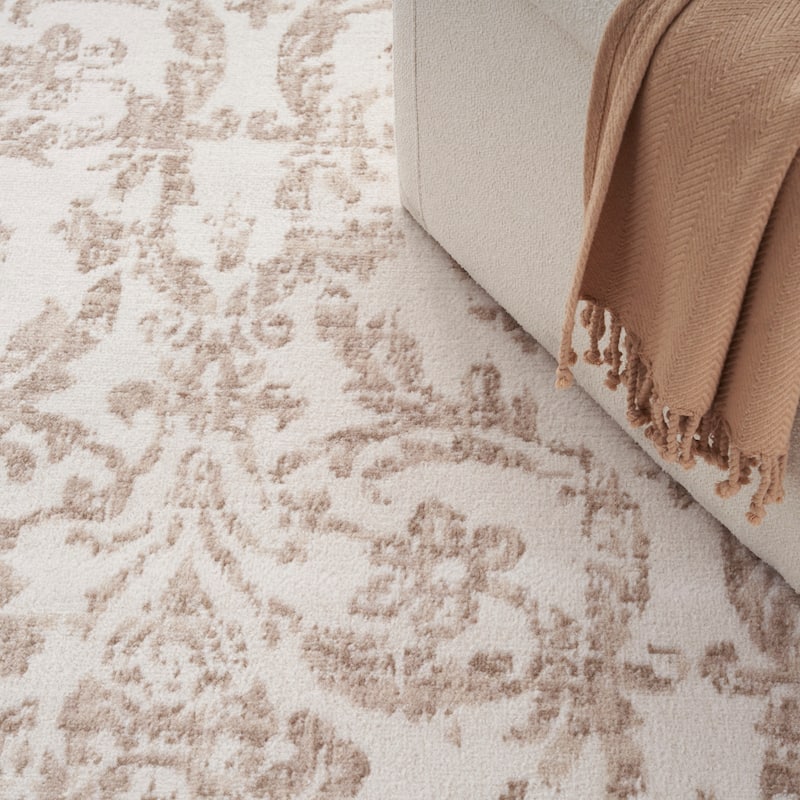Nourison Jane Farmhouse Vintage Indoor only Damask Area Rug
