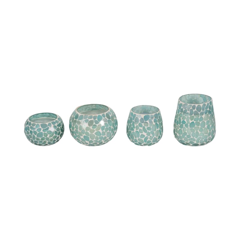 Sagebrook Home Glass, 5" High 18 Oz Mosaic Scented Candle - 5" x 5" x 5"