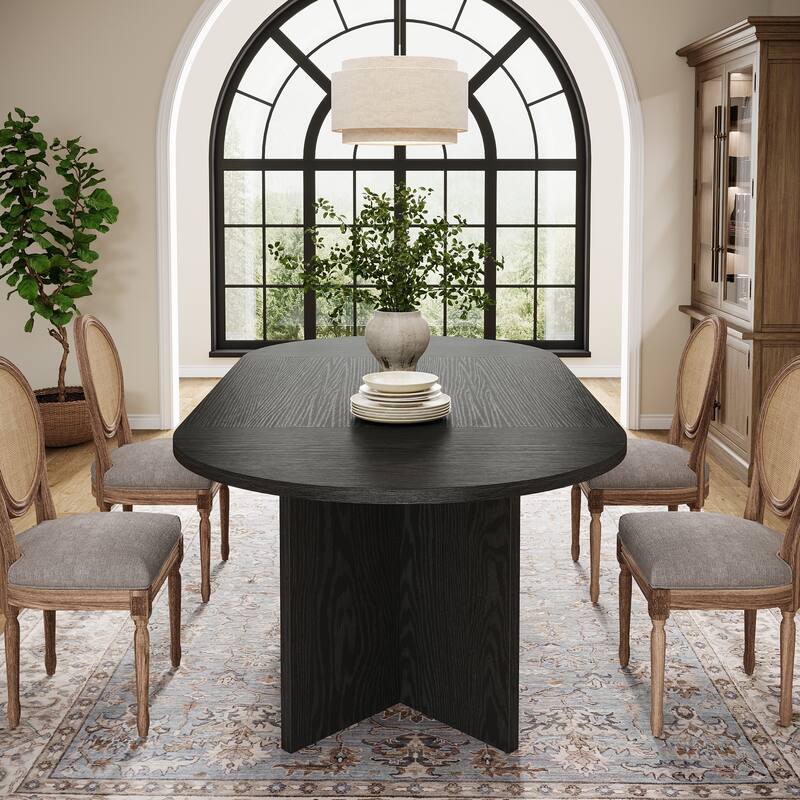 63" Oval Dining Table, Farmhouse Kitchen Table