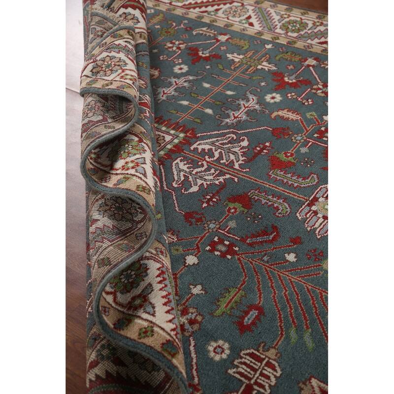Oushak Oriental Area Rug Hand-Knotted Wool Carpet - 7'11"x 9'10"