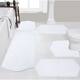 Home Weavers Waterford Collection 5 Piece Genuine Cotton Bath Rugs Set - White