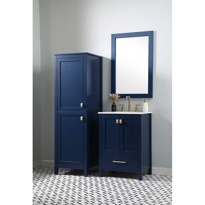 Indigo Home 20 Inch Bathroom Linen Storage Freestanding Cabinet - 20 x 22