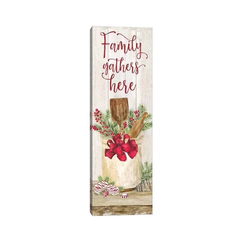 iCanvas "Christmas Kitchen panel I-Family Gathers" by Tara Reed Canvas Print