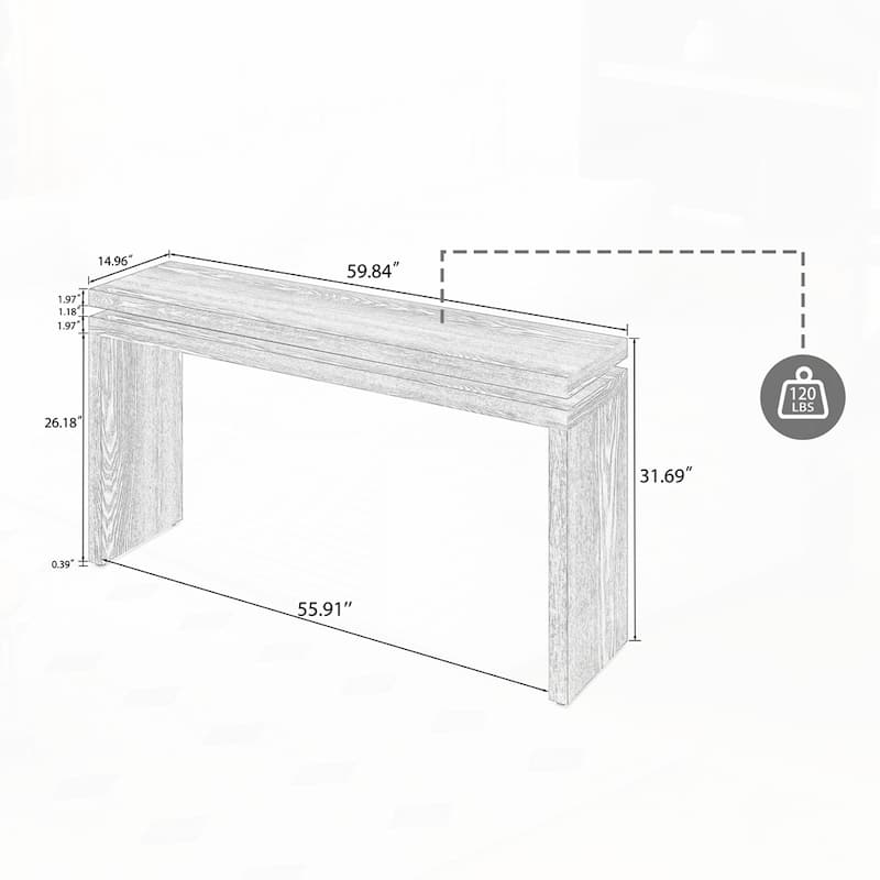Retro Wooden Entryway Farmhouse Console Table