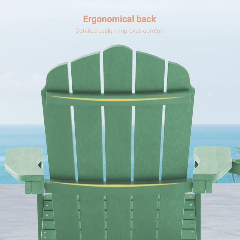 Bonosuki Set of 2 Folding Adirondack Chair Patio Fire Pit Chair
