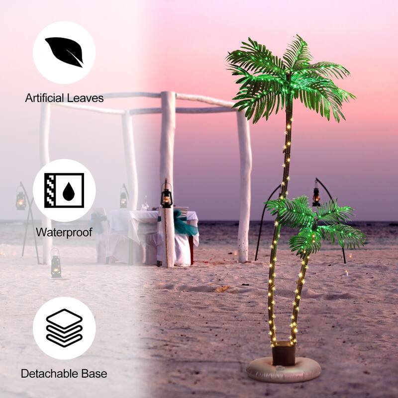 Lighted Palm Tree 6' for Outside Patio Yard Party Pool