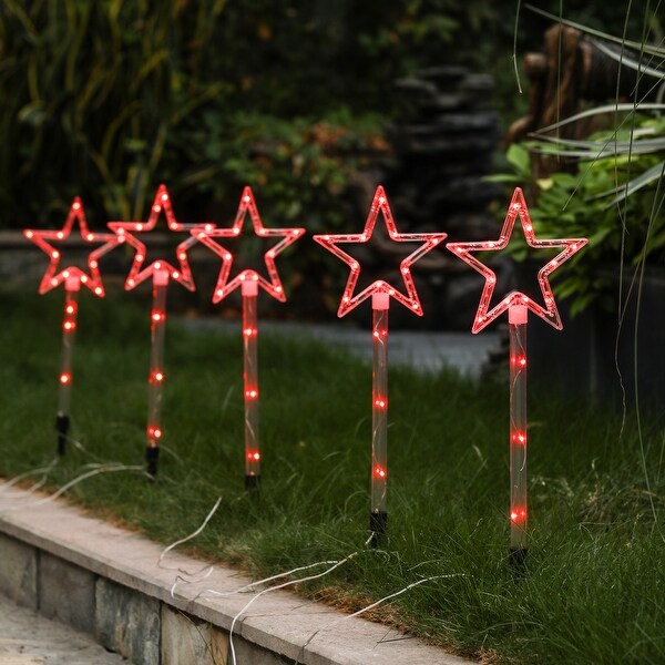 Star garden stake lights cheap
