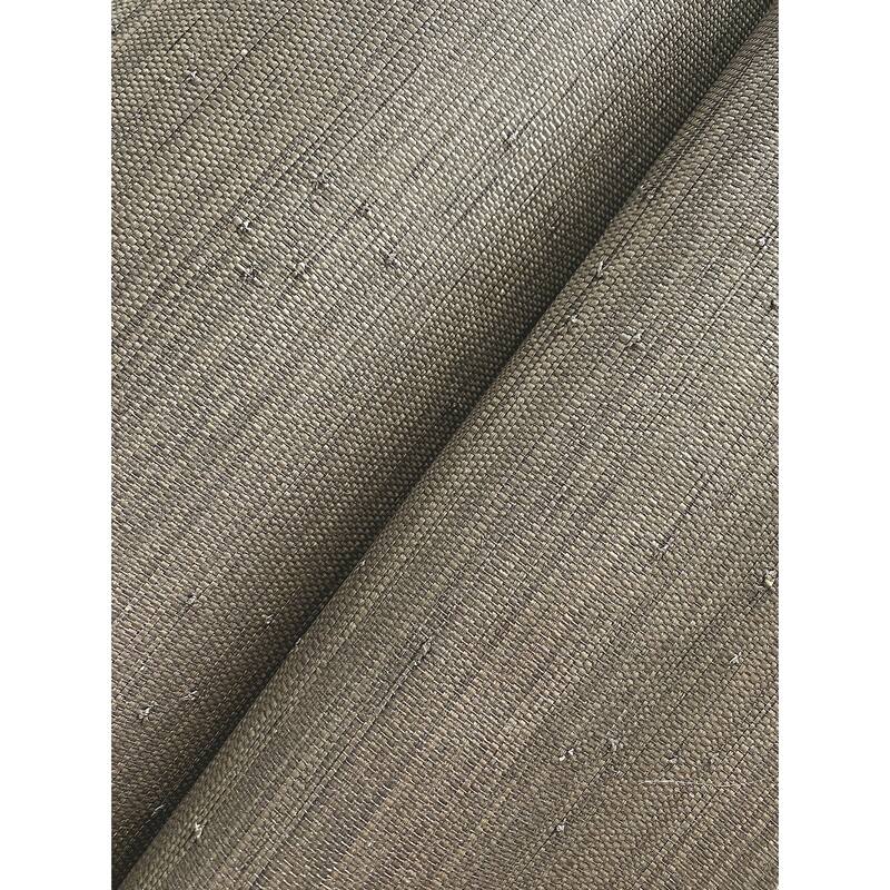 Chris Loves Julia x A-Street Prints Mycroft Sterling Grasscloth Wallpaper