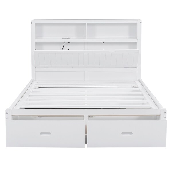 Side Lift Up Storage Bed All-in-one Headboard with 2 Drawer