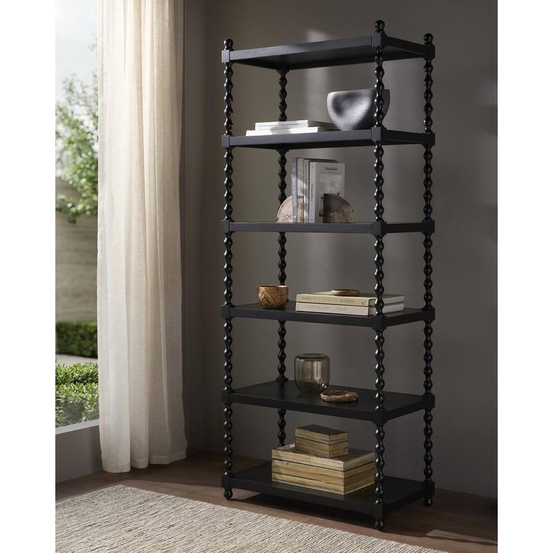 Livabliss Roslyn Traditional Bookcase - Black