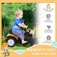 preview thumbnail 6 of 7, Kids Pedal Ride-On Excavator Truck with Horn, Manual Digger, 6 Wheels, Detachable Trailer, for Ages 3-6, No Power Needed