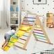 preview thumbnail 2 of 7, Gymax 3-In-1 Wooden Folding Climber Set w/Reversible Ramp Height