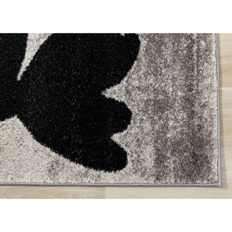 Brookfield Collection - Blue/Cream/Black Floral Rug