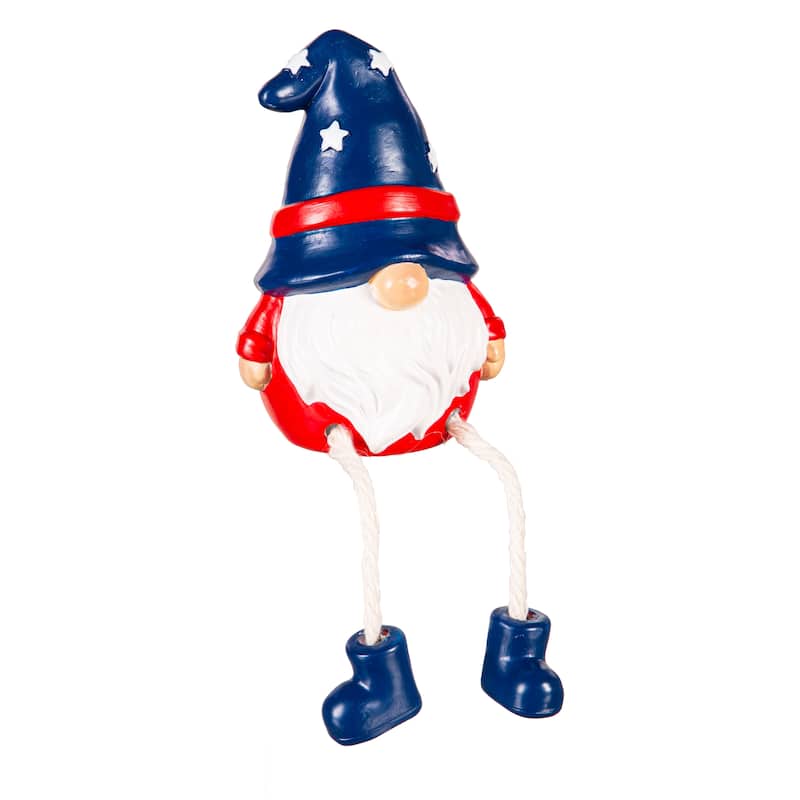 3.25" Resin Patriotic Gnome Table Decor Set
